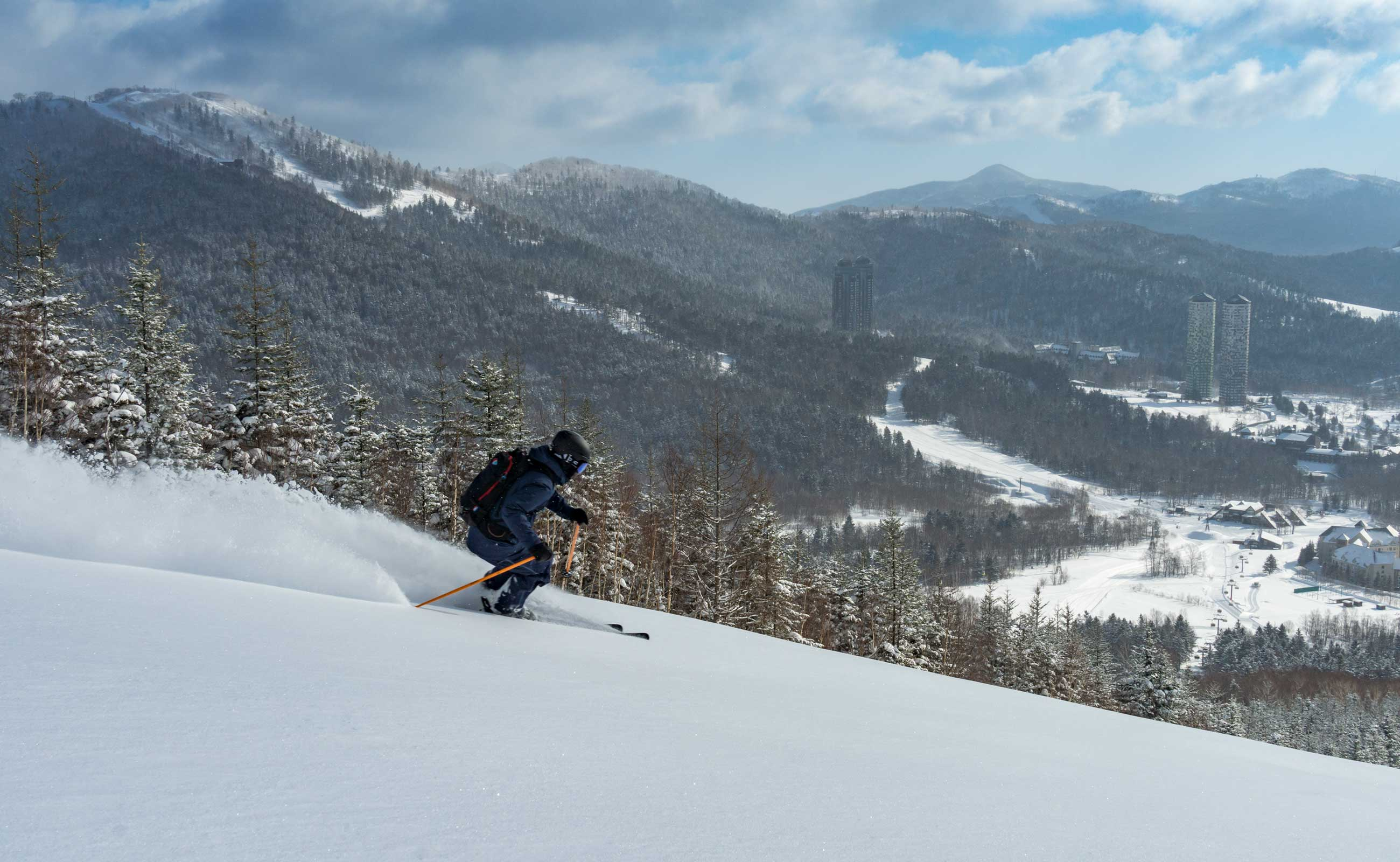 Skiing in Tomamu, Hokkaido